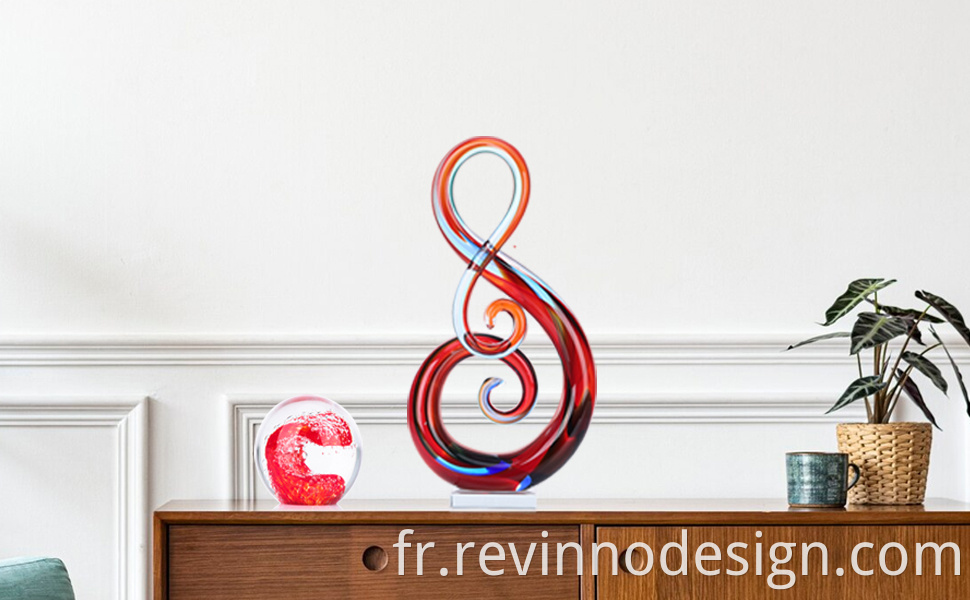 Glass Music Note Statues